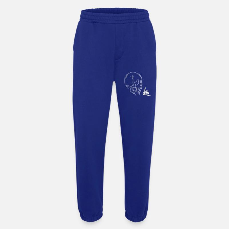 Crâne à bascule - Pantalon de jogging bio épais fabriqué en UE - Iconic Blue