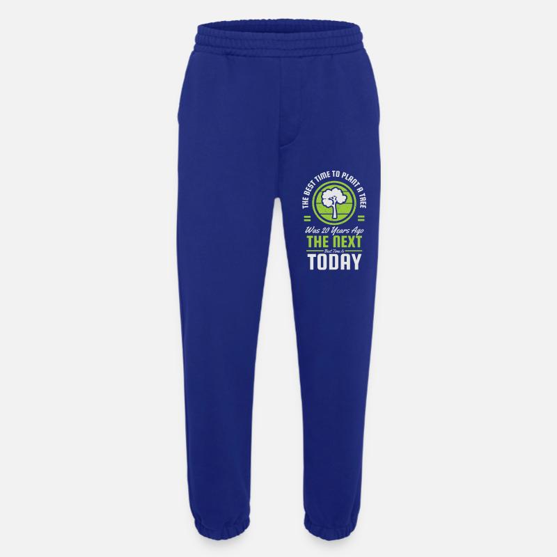 Next Time Today Tree Logo - Heavyweight Jogging Pants - made by SPREAD  - Iconic Blue