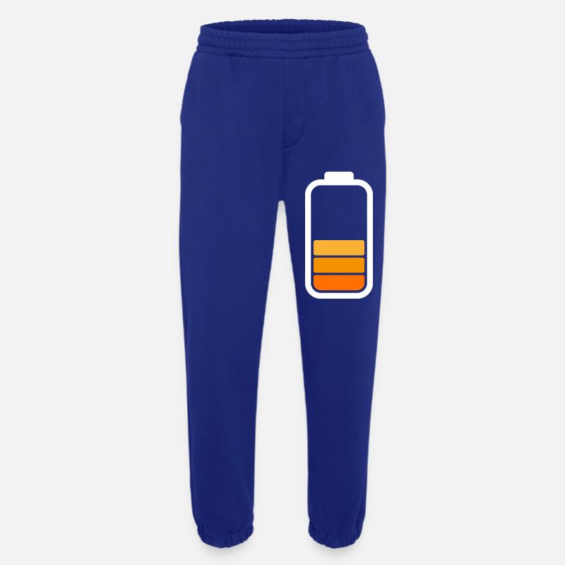 HALF BATTERY - White - Heavyweight Jogginghose - made by SPREAD  - Iconic Blue