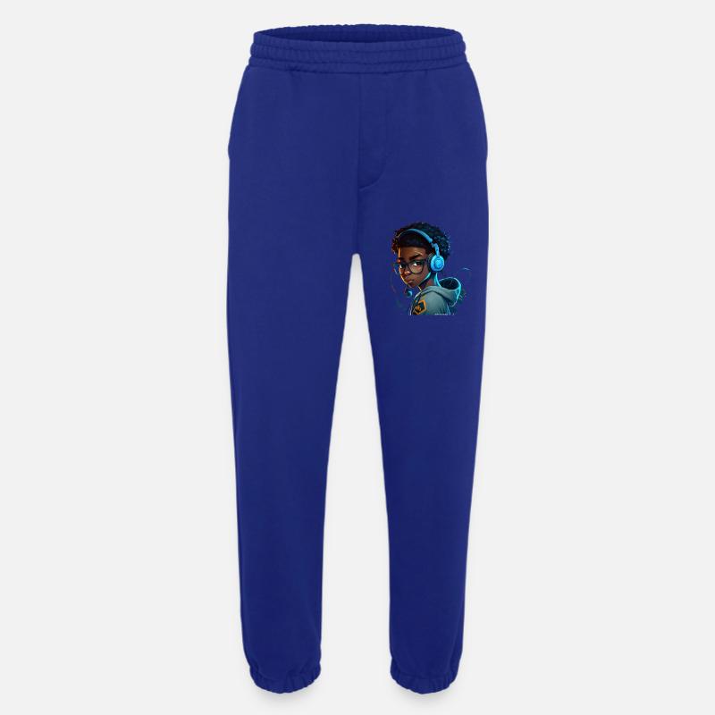 Digitaler Gaming-Charakter mit Headset - Heavyweight Jogginghose - made by SPREAD  - Iconic Blue