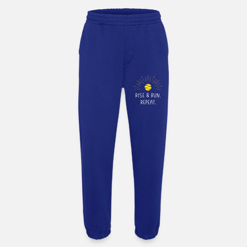 Levez-vous et courez. Répéter. - Pantalon de jogging bio épais fabriqué en UE - Iconic Blue