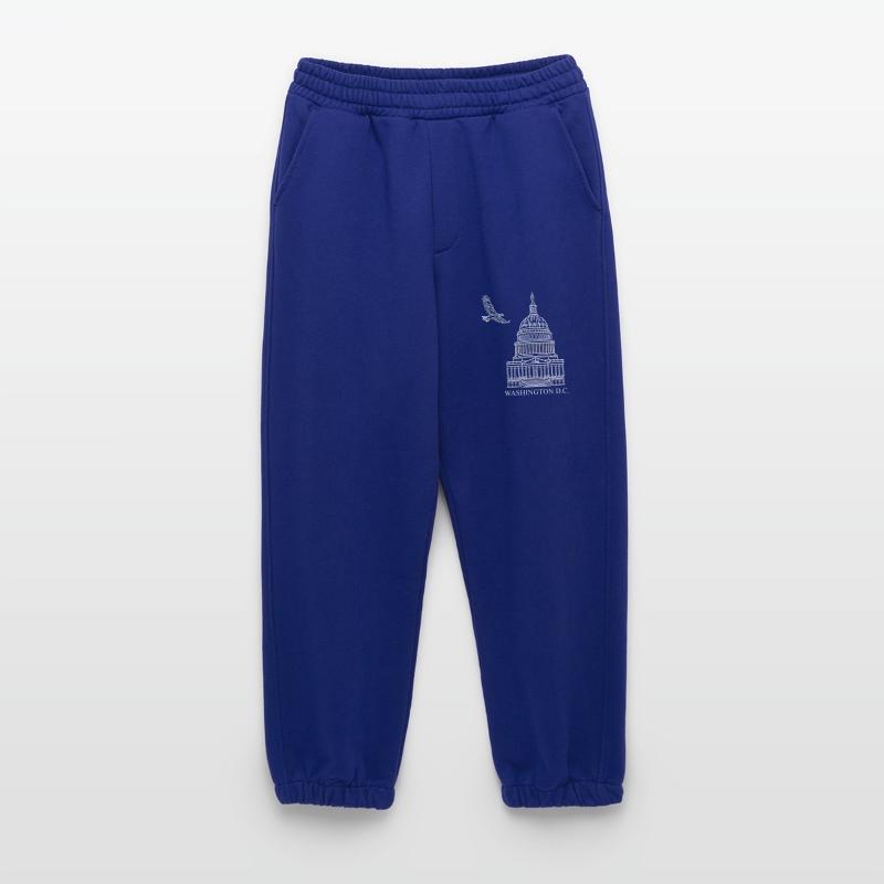 Washington D.C., Capitol Structure, Bald Eagle Heavyweight Jogging Pants - made by SPREAD 