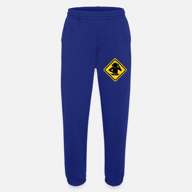 DJ Vinyl Scratch Warnschild - Heavyweight Jogginghose - made by SPREAD  - Iconic Blue