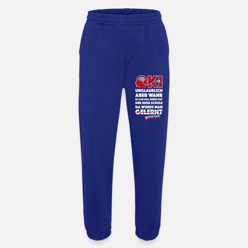 KI, ChatGPT, Schule nervt - Heavyweight Jogginghose - made by SPREAD  - Iconic Blue