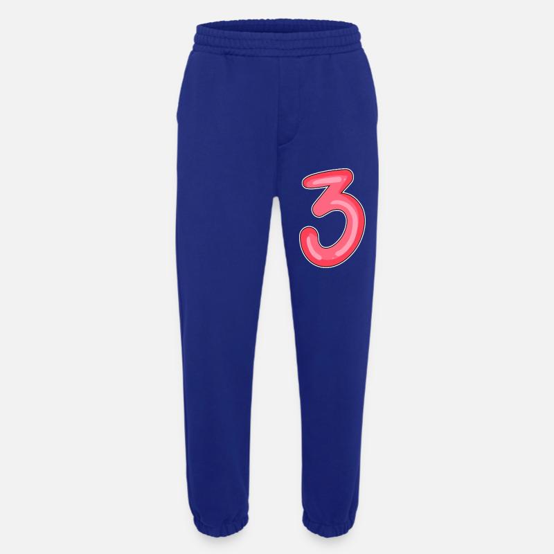 3 - Three - Heavyweight Jogging Pants - made by SPREAD  - Iconic Blue