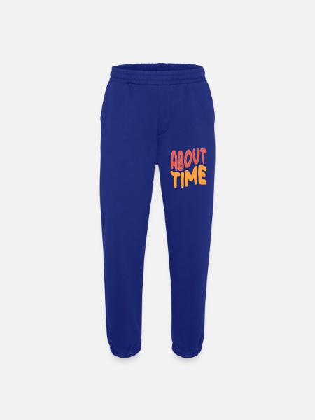 Expressive Statement About Time - Heavyweight Jogging Pants - made by SPREAD - Iconic Blue