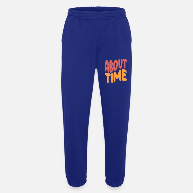 Expressive Statement About Time - Heavyweight Jogging Pants - made by SPREAD  - Iconic Blue