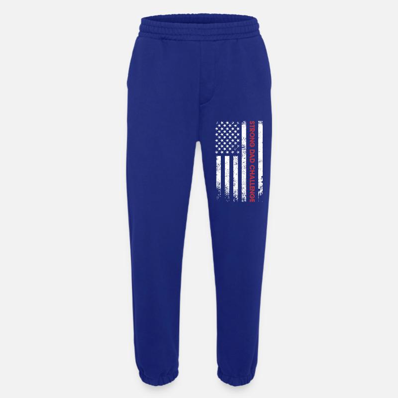 Strong Dad Challenge Flag - Heavyweight Jogging Pants - made by SPREAD  - Iconic Blue