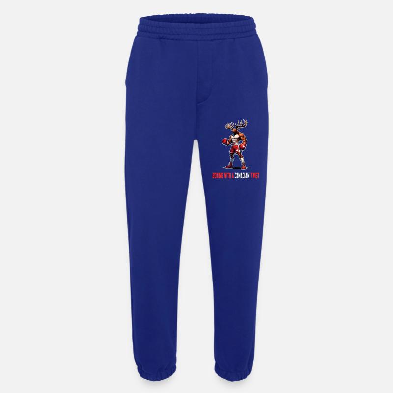 Canada elk box design - Heavyweight Jogging Pants - made by SPREAD  - Iconic Blue