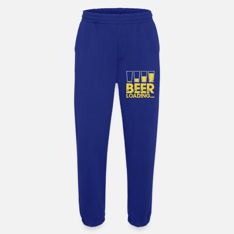 Beer Loading Distressed Typography - Heavyweight Jogging Pants - made by SPREAD  - Iconic Blue
