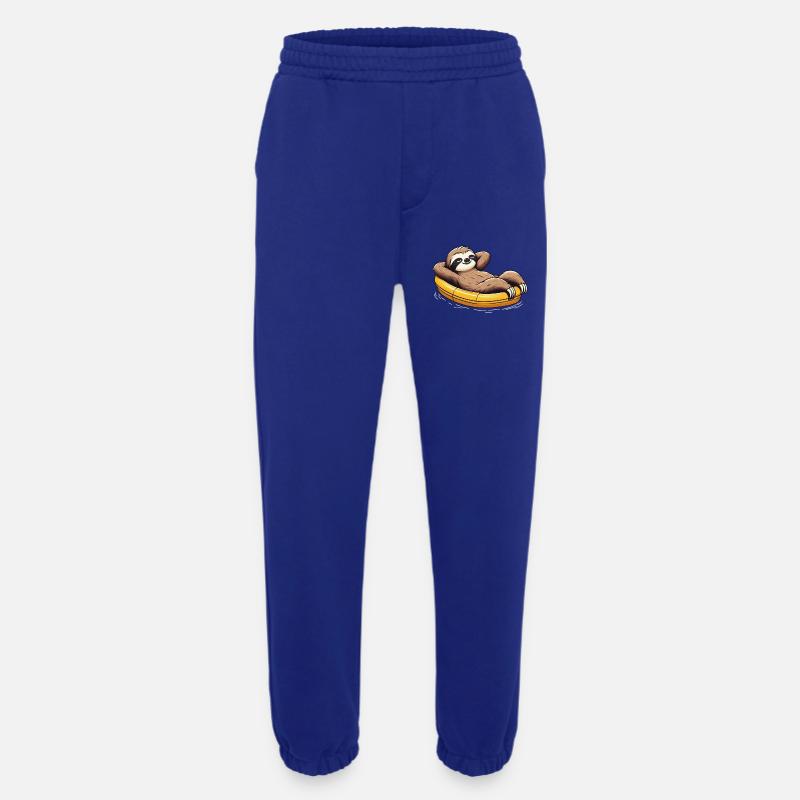 Faultier entspannt im Boot Urlaub - Heavyweight Jogginghose - made by SPREAD  - Iconic Blue