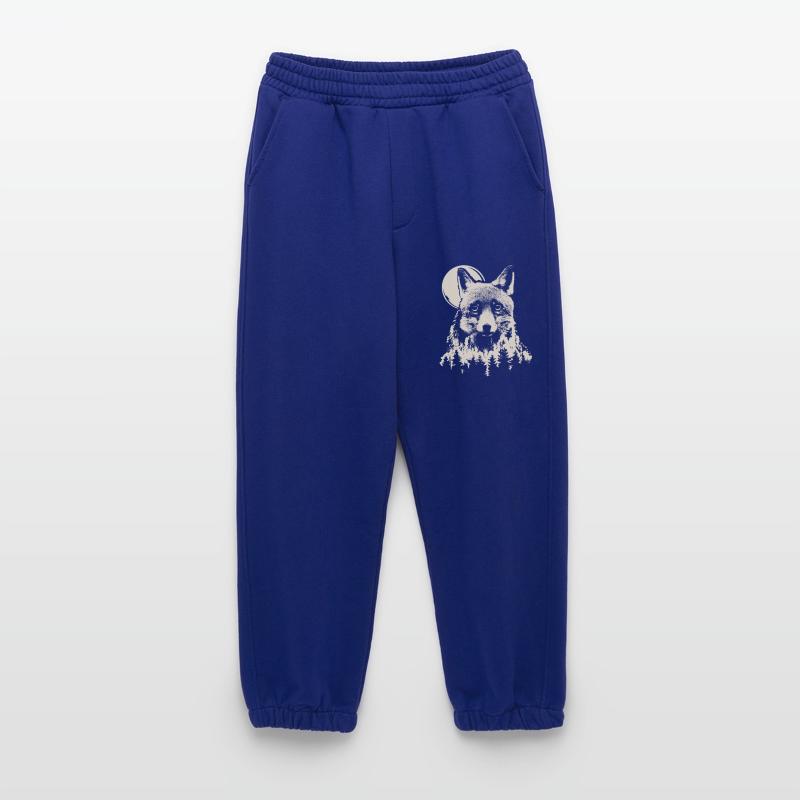 Fox Forest Moon Nature Tree Moonlight Animals Symbol Heavyweight Jogging Pants - made by SPREAD 
