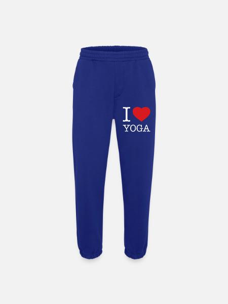 I LOVE YOGA - Heavyweight Jogging Pants - made by SPREAD  - Iconic Blue