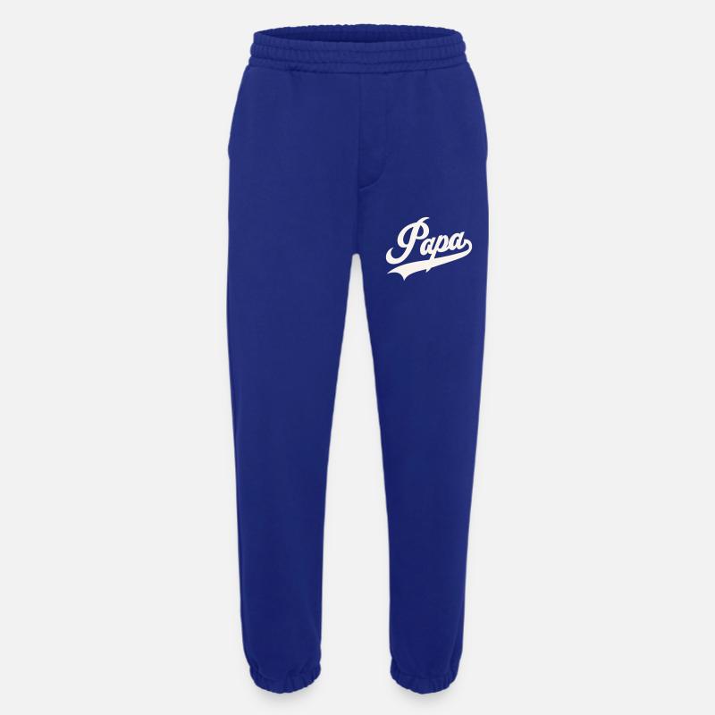 Classic Papa Script - Heavyweight Jogging Pants - made by SPREAD  - Iconic Blue