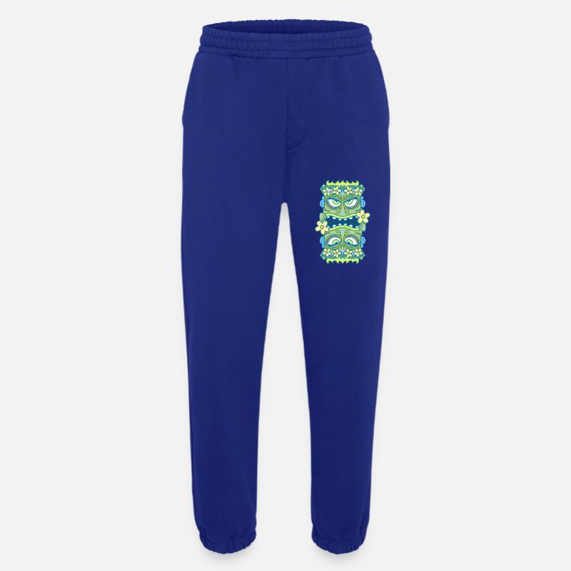 Blaue Tiki Queen - Blumen - Heavyweight Jogginghose - made by SPREAD  - Iconic Blue