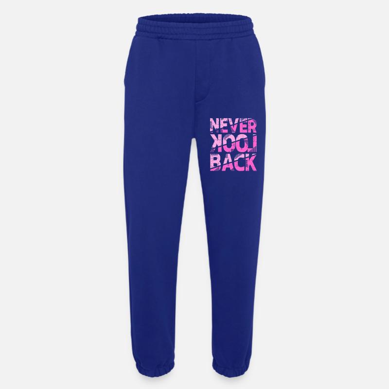 Never Look Back Motivational Design - Heavyweight Jogging Pants - made by SPREAD  - Iconic Blue