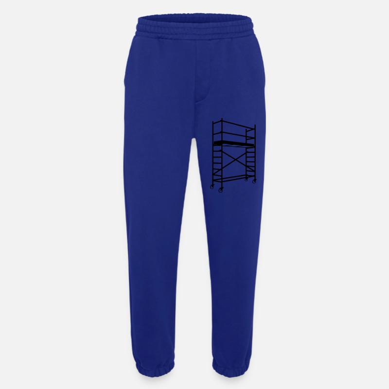 Scaffolding with wheels – shadow image - Heavyweight Jogging Pants - made by SPREAD  - Iconic Blue