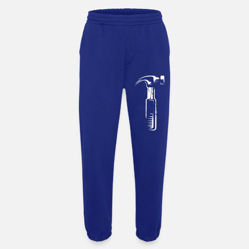 Hammer mit Scratch Effekt - Werkzeuge Handwerker - Heavyweight Jogginghose - made by SPREAD - Iconic Blue