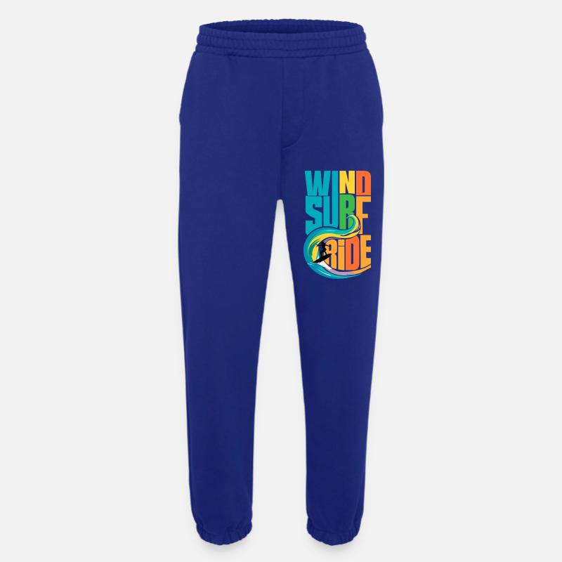 Farbenfrohe Windsurf-Ride-Action-Kunst - Lebendige Gewässer - Heavyweight Jogginghose - made by SPREAD  - Iconic Blue