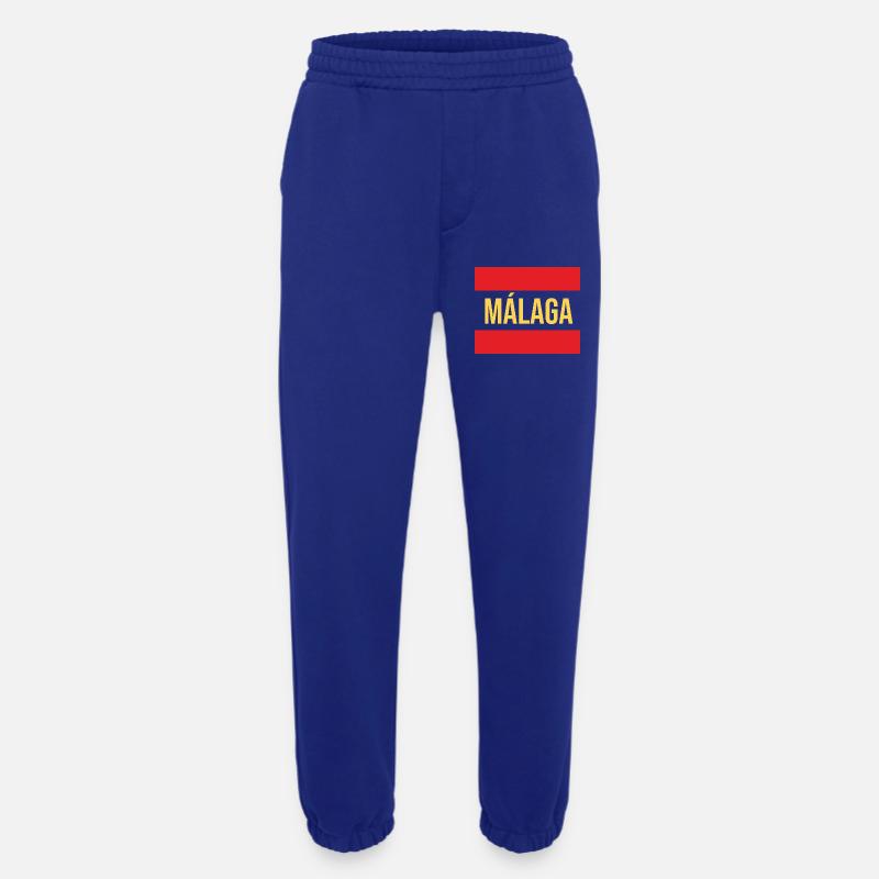Conception du drapeau régional de Malaga - Pantalon de jogging bio épais fabriqué en UE - Iconic Blue