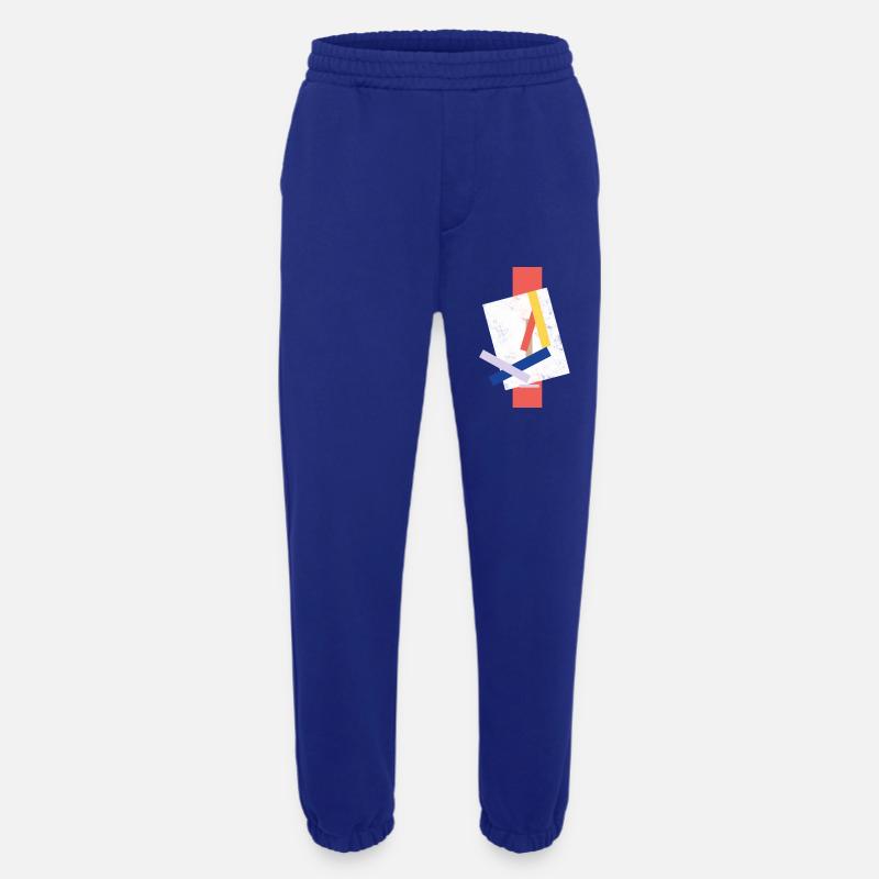 Abstrakte Farbblock Muster verzerrtes Gesicht - Heavyweight Jogginghose - made by SPREAD  - Iconic Blue