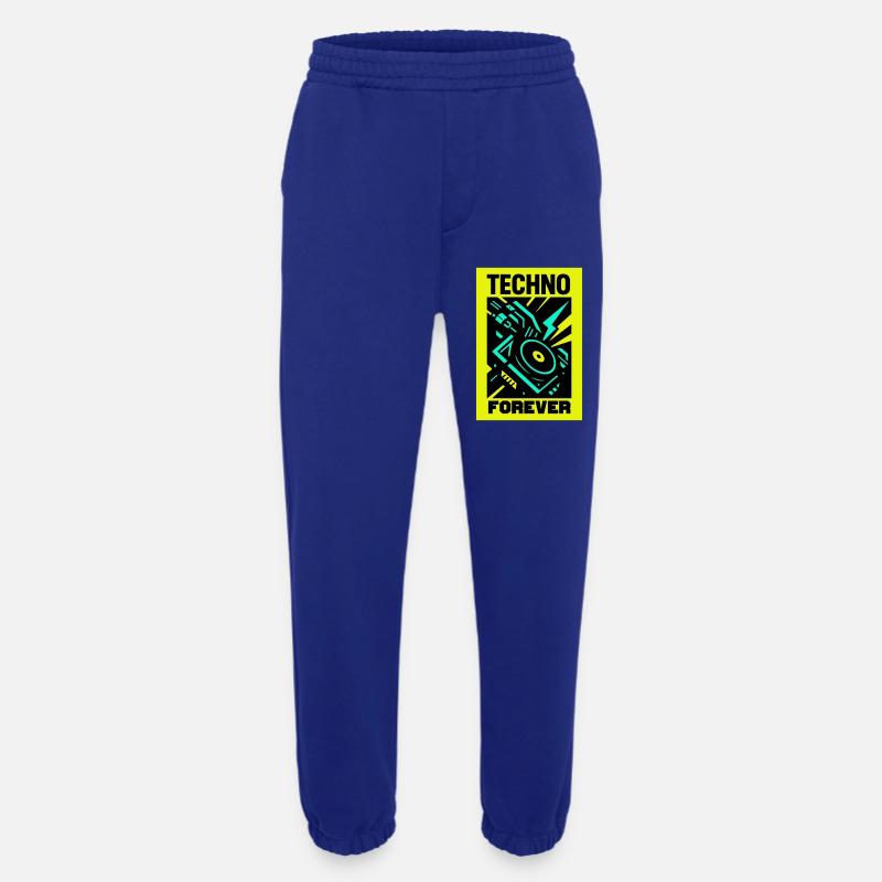 Techno Forever - Heavyweight Jogging Pants - made by SPREAD  - Iconic Blue