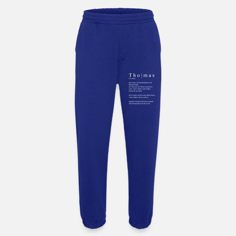 Thomas Definition Typography - Heavyweight Jogging Pants - made by SPREAD  - Iconic Blue
