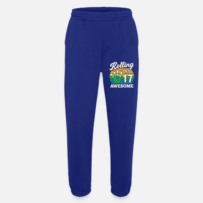 Retro Bowling 17th Birthday Tee - Heavyweight Jogging Pants - made by SPREAD  - Iconic Blue