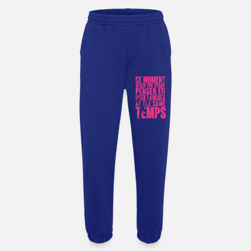 COOL SAYING FOR MULTILINGUALS, INTERNATIONAL - Heavyweight Jogging Pants - made by SPREAD - Iconic Blue