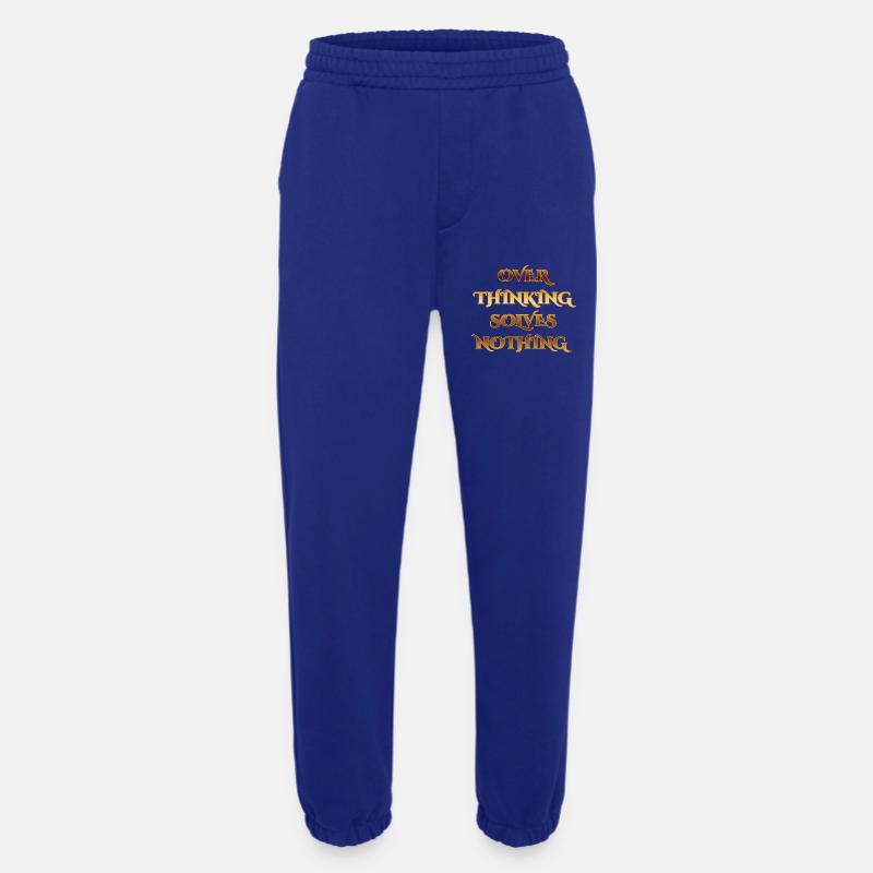 Conception de devis supérieure - Réflexion excessive - Pantalon de jogging bio épais fabriqué en UE - Iconic Blue