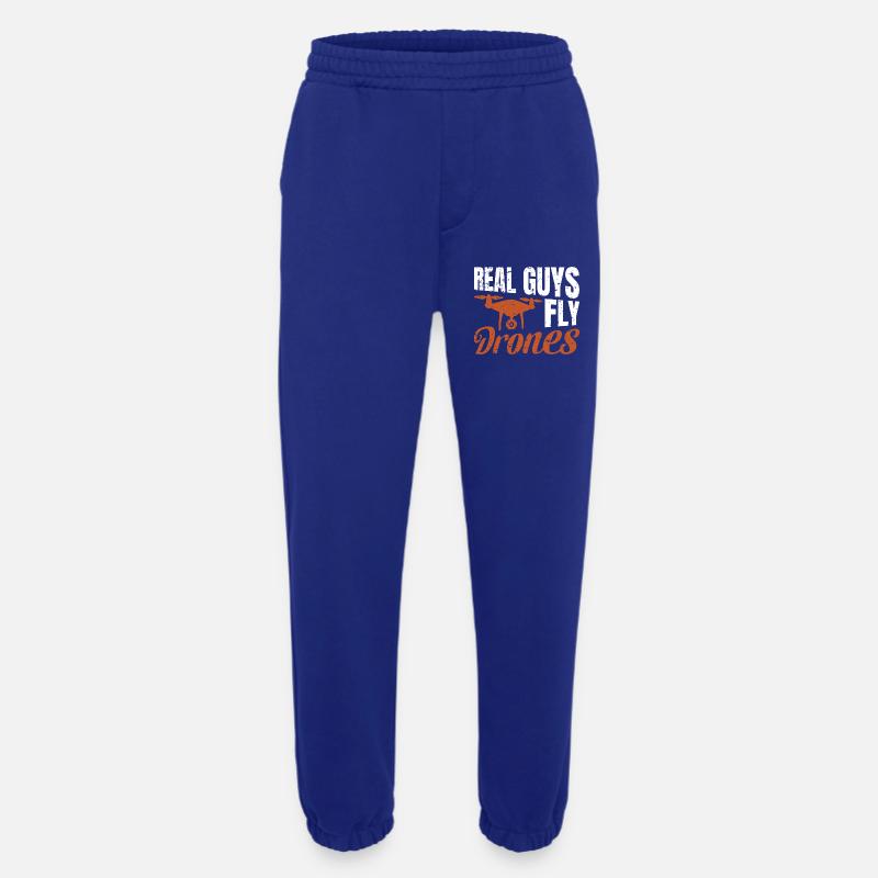 Real Guys fly Drones - Heavyweight Jogginghose - made by SPREAD - Iconic Blue