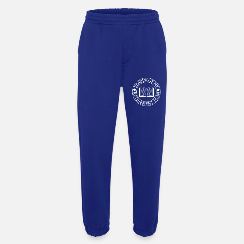 Reading Retirement Plan Book Reader - Heavyweight Jogging Pants - made by SPREAD  - Iconic Blue