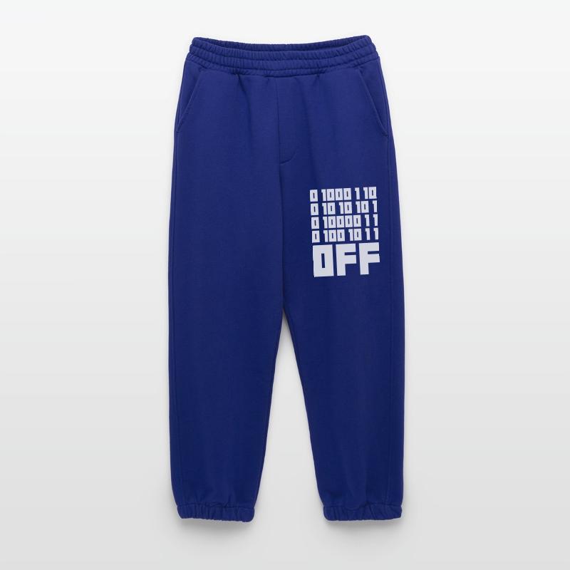 Binary Code F**k OFF – Humour Nerd & Geek Code Pantalon de jogging bio épais fabriqué en UE
