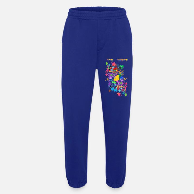 Abstrakte Farbspritzer - Heavyweight Jogginghose - made by SPREAD  - Iconic Blue
