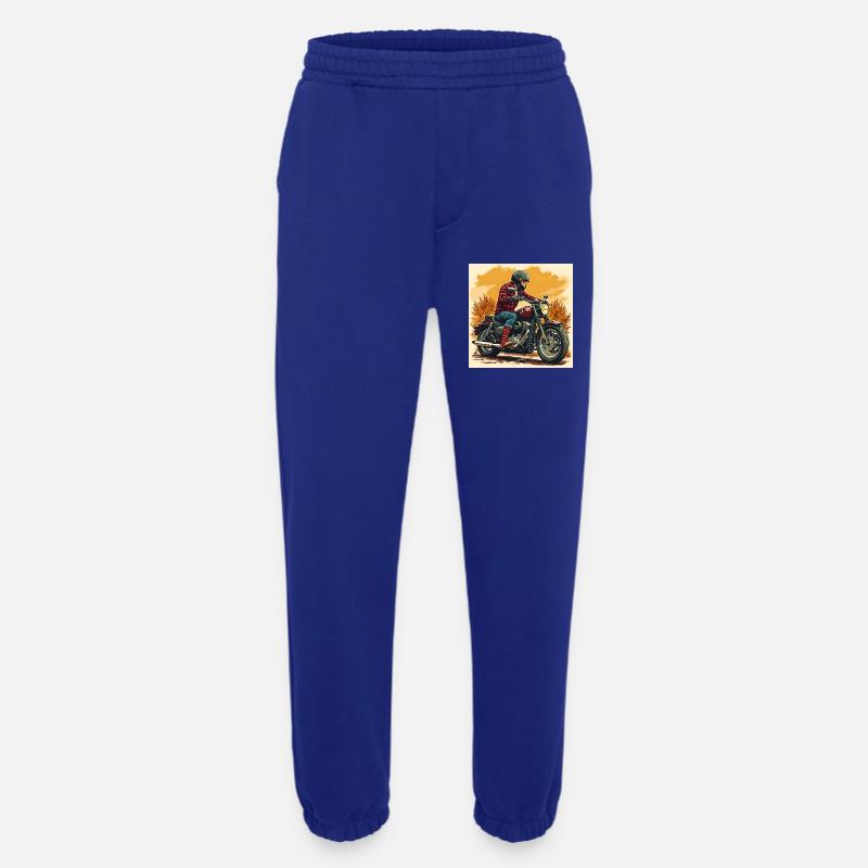 Plaid Socks + Biker Illustration - Heavyweight Jogginghose - made by SPREAD  - Iconic Blue