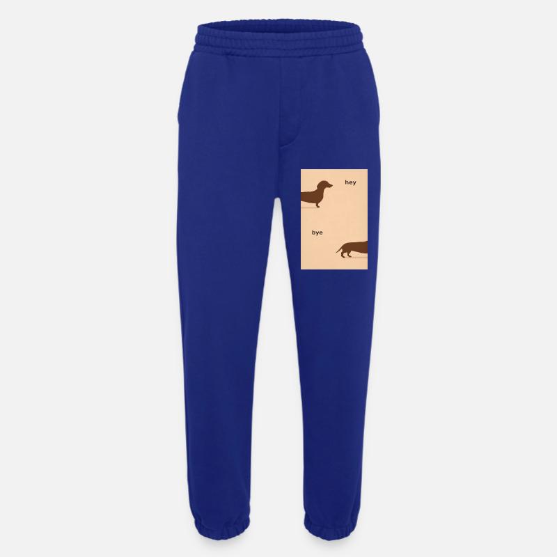 Hey Bye Dackel – Lustiges Hundeposter - Heavyweight Jogginghose - made by SPREAD - Iconic Blue