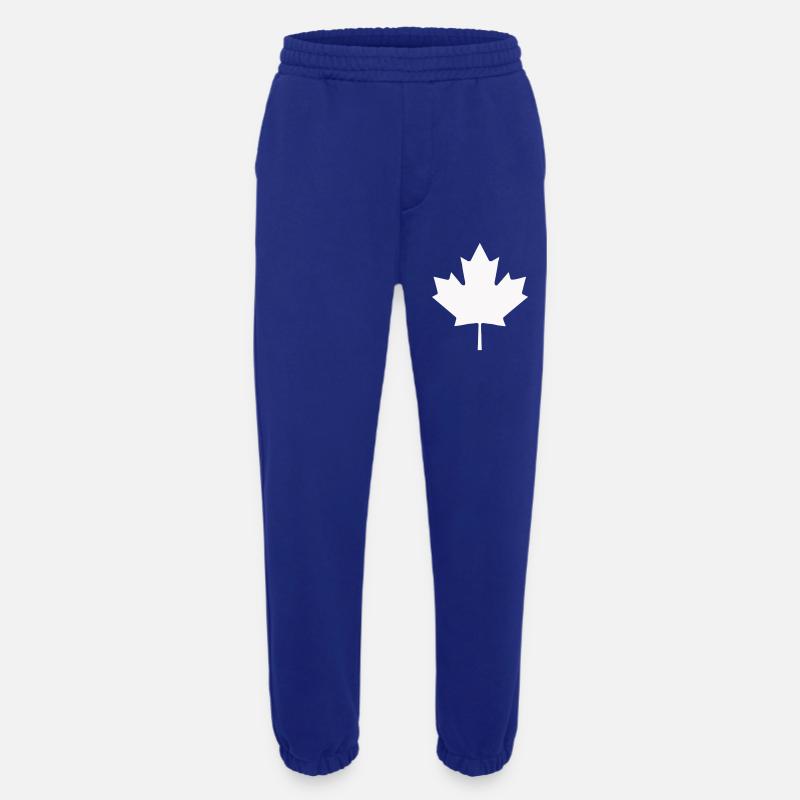 Canada Leaf Silhouette - Heavyweight Jogging Pants - made by SPREAD  - Iconic Blue