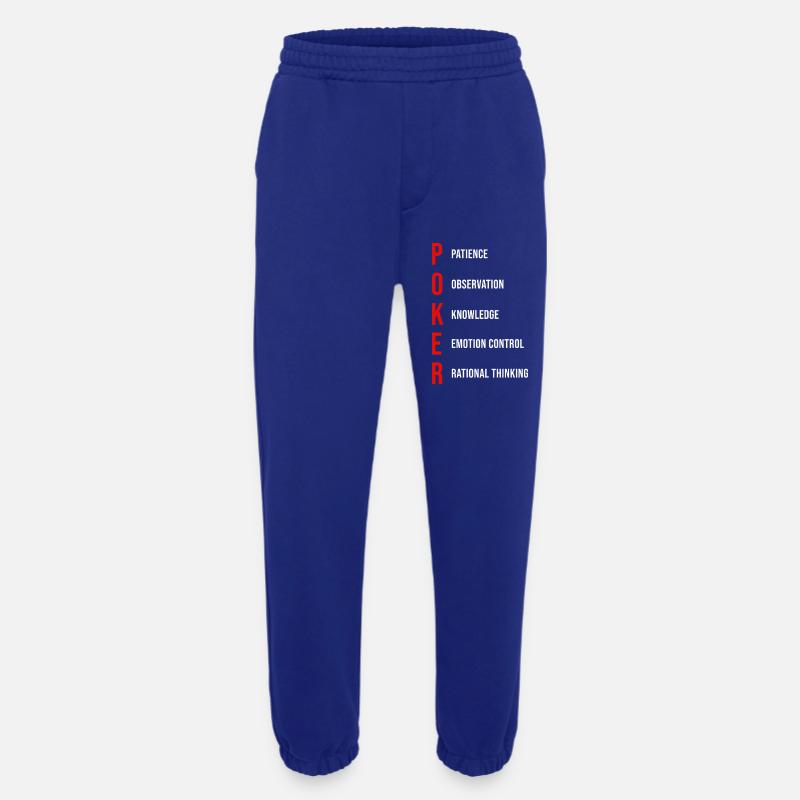 Poker Mentality Patience Observation Knowledge - Heavyweight Jogging Pants - made by SPREAD  - Iconic Blue