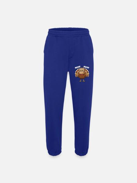 Turkey Cat Thanksgiving Fall Harvest - Heavyweight Jogging Pants - made by SPREAD - Iconic Blue