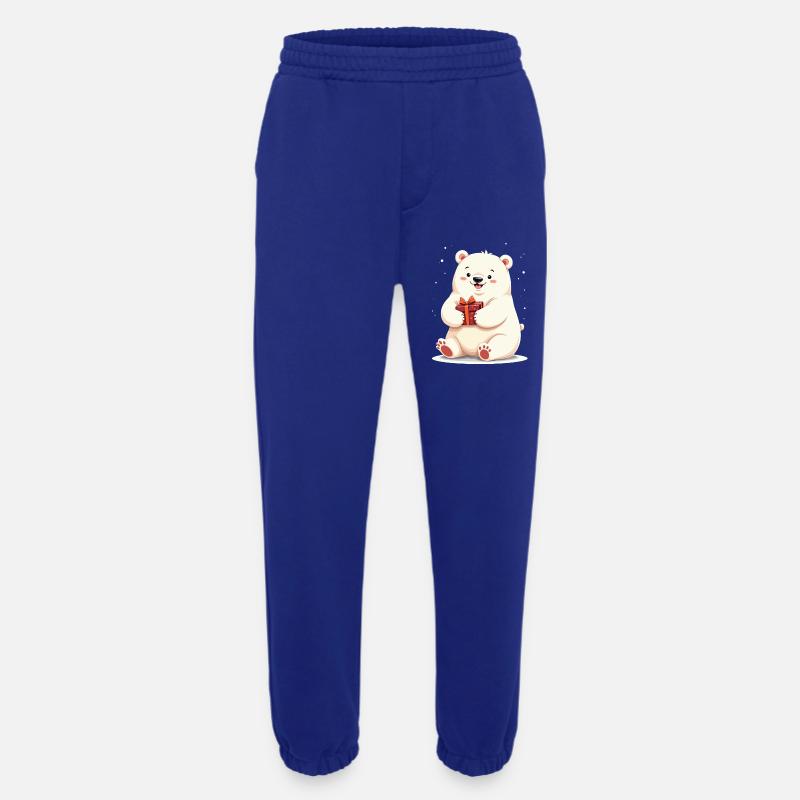 Niedlicher Eisbär mit Geschenkillustration - Heavyweight Jogginghose - made by SPREAD  - Iconic Blue