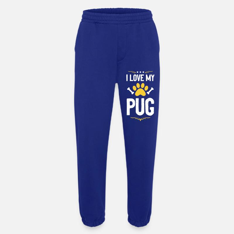 J’adore mon carlin - Pantalon de jogging bio épais fabriqué en UE - Iconic Blue