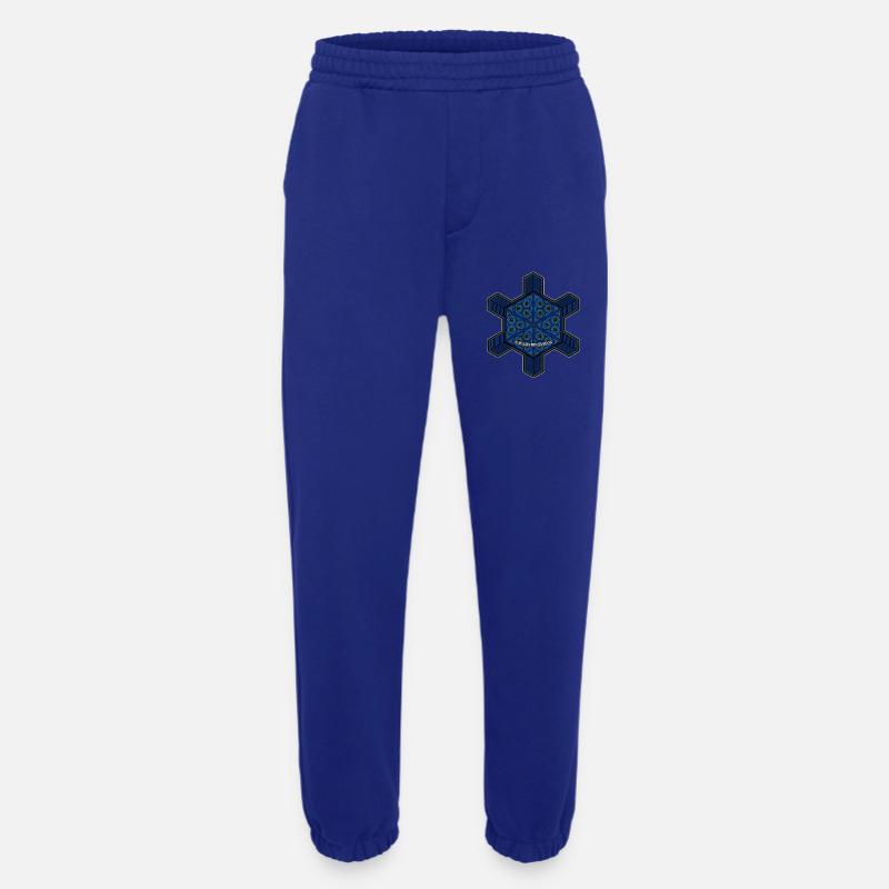 Fractal Evolution Experience Mandala Psytrance Goa - Heavyweight Jogginghose - made by SPREAD  - Iconic Blue