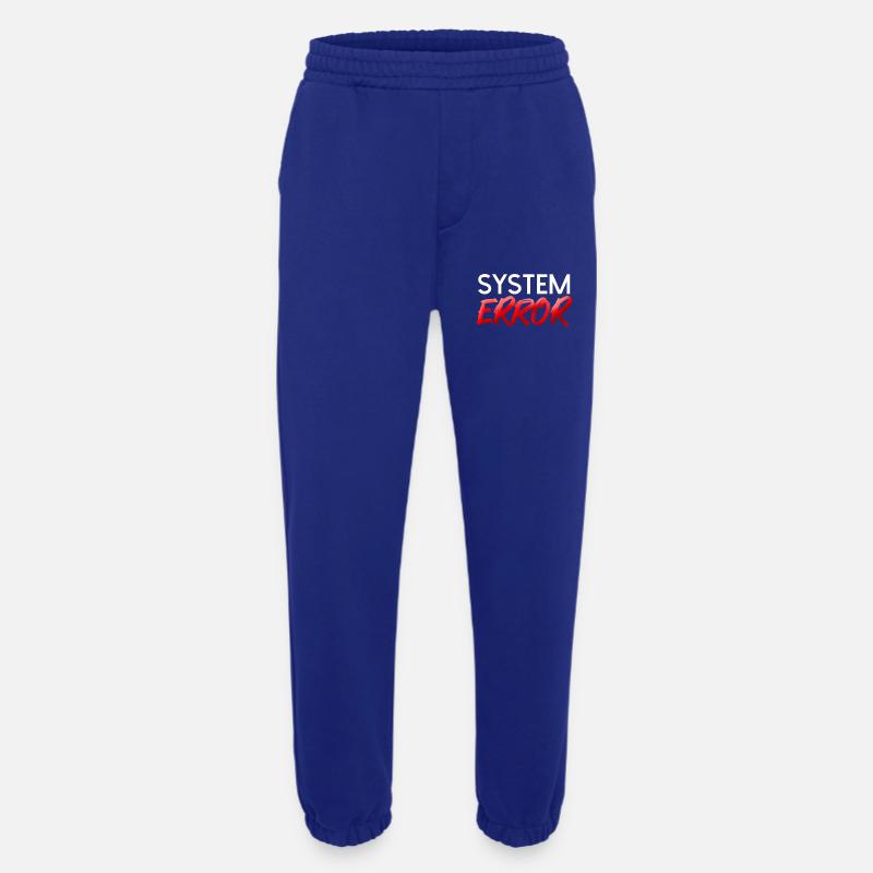 Erreur système de brosse néon - Pantalon de jogging bio épais fabriqué en UE - Iconic Blue