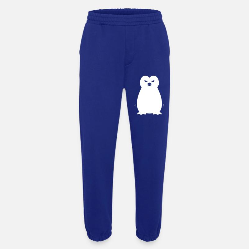 Pinguin Stencil: Boldes Grunge-Statement - Heavyweight Jogginghose - made by SPREAD  - Iconic Blue