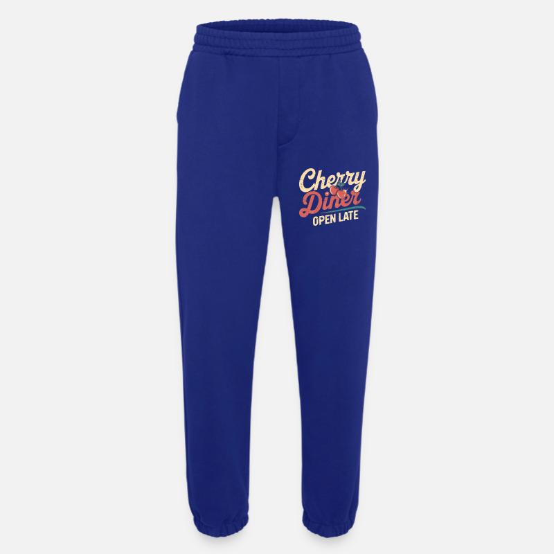 Cherry Diner – Retro Café Style - Heavyweight Jogging Pants - made by SPREAD  - Iconic Blue