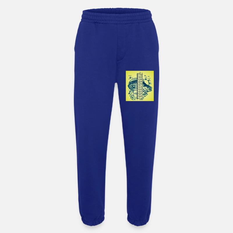 Fischmesser Art Gelb - Heavyweight Jogginghose - made by SPREAD  - Iconic Blue