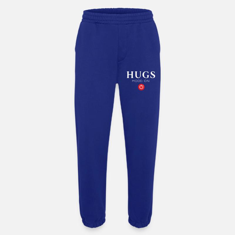 HUGS Modo On Red Button - Heavyweight Jogging Pants - made by SPREAD  - Iconic Blue