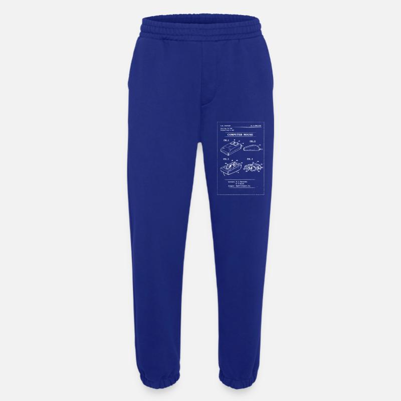 Retro Computer Mouse Blueprint - Heavyweight Jogging Pants - made by SPREAD - Iconic Blue