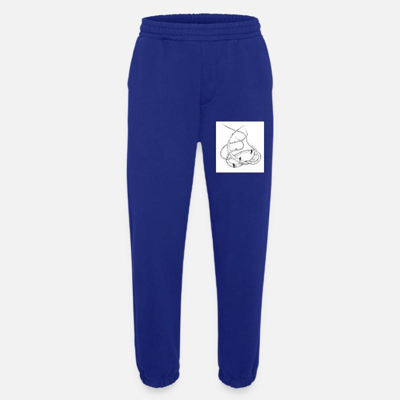 Multi-layered looping paths - Heavyweight Jogging Pants - made by SPREAD  - Iconic Blue