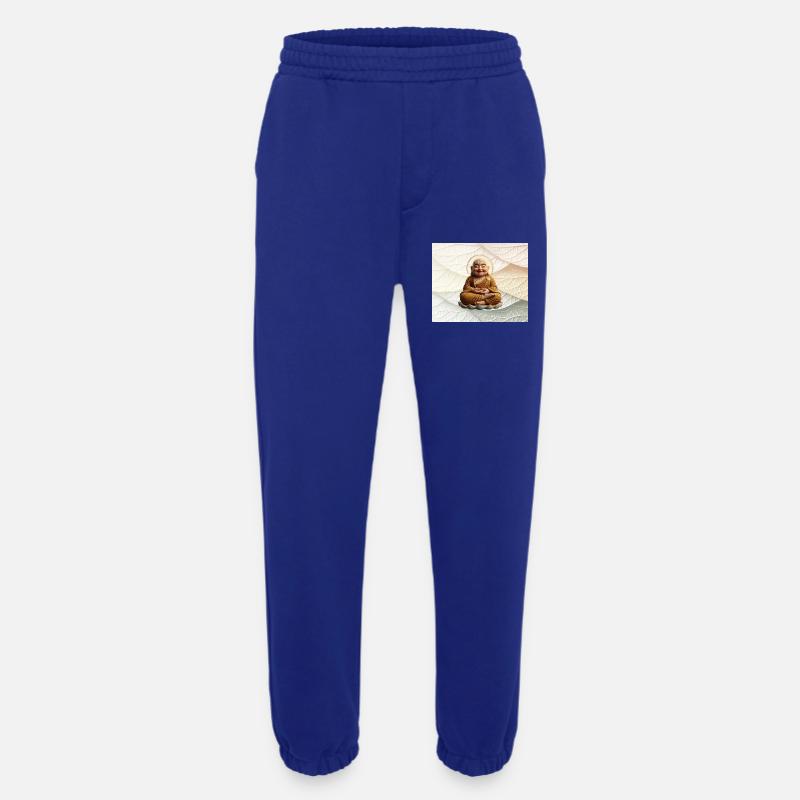 Buddha on leaf pattern - Heavyweight Jogging Pants - made by SPREAD  - Iconic Blue